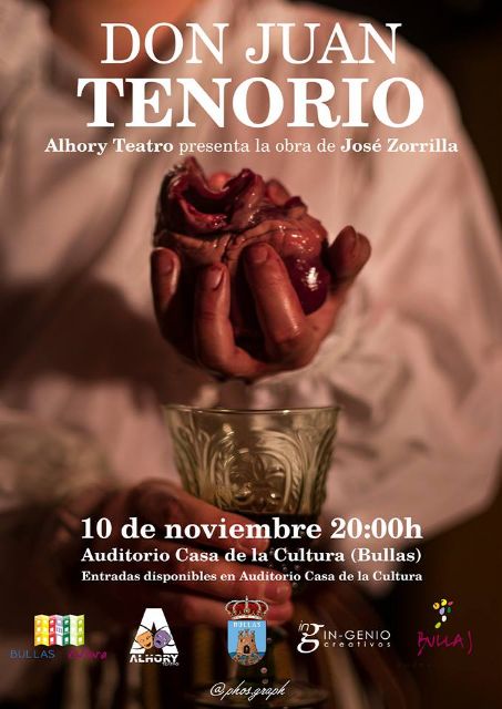 En noviembre el clásico de 'Don Juan Tenorio' se podrá ver en la Casa de Cultura de Bullas