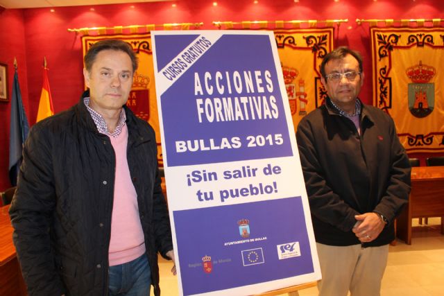 Cinco cursos con certificado de profesionalidad serán impartidos a lo largo del 2015 en Bullas