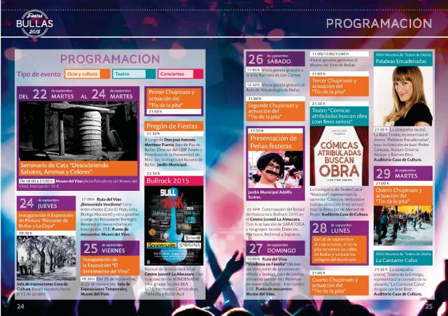 El pregón, la presentación de peñas, el Festival Bullrock y el teatro son algunas de las actividades de este fin de semana previo a las Fiestas Patronales