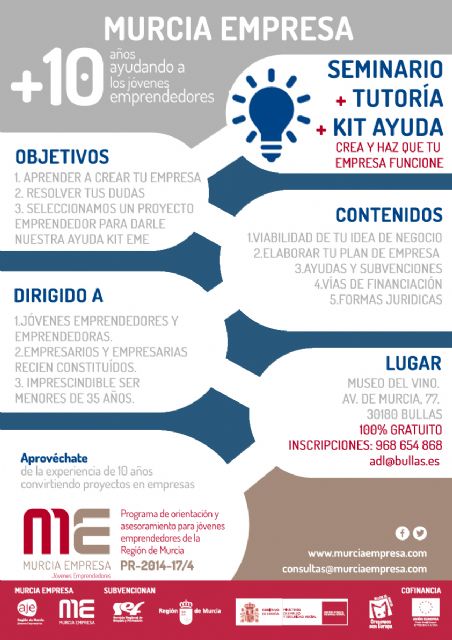 Cómo crear y hacer que tu empresa funcione es el título del seminario dirigido a emprendedores