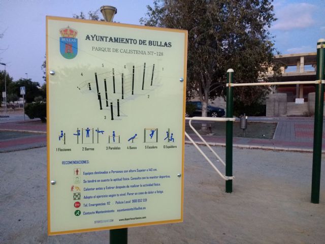 Bullas cuenta ya con su primer parque de calistenia