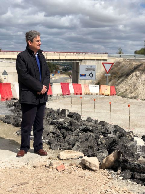 Fomento concluirá este mes las obras en la intersección de la carretera que conecta Bullas con La Copa