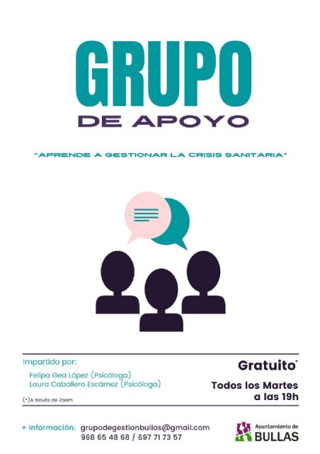 Grupo de apoyo psicológico para afrontar la nueva situación derivada por la Covid-19