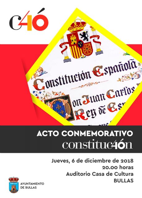 Bullas celebra los 40 años de la Constitución con un acto conmemorativo