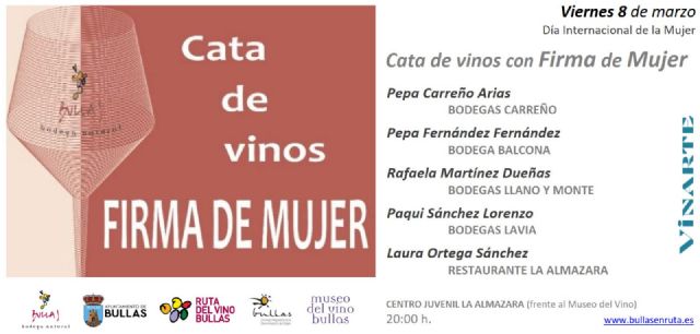 'Vinarte' nos trae este viernes una cata de vinos con firma de mujer