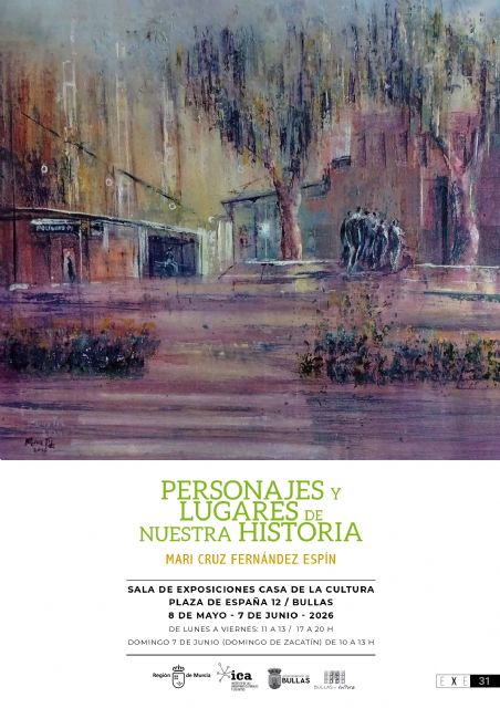 Bullas acoge la exposición 'Personajes y lugares de nuestra historia' de la artista Mari Cruz Fernández