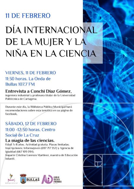 El Ayuntamiento de Bullas conmemora el Día Internacional de la Mujer y la Niña en la Ciencia