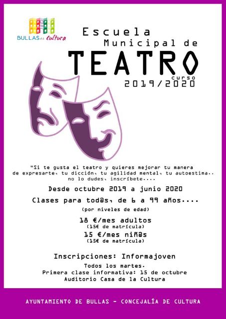 La Escuela Municipal de Teatro se pone en marcha