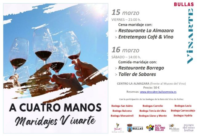 Maridaje ´A cuatro manos´ este fin de semana en Vinarte