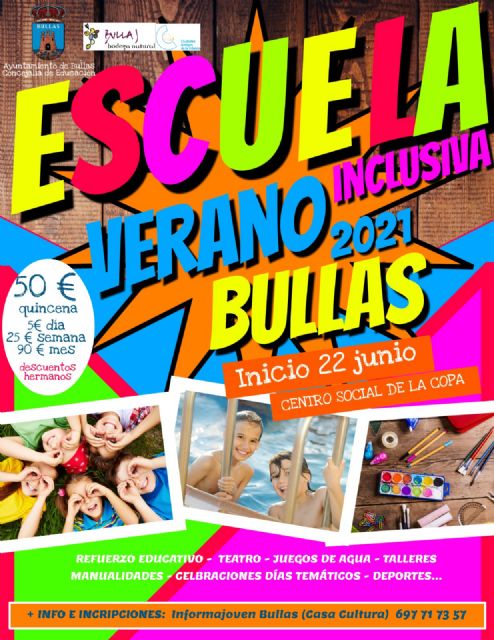 Escuelas de verano en Bullas y La Copa