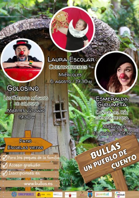 'Bullas, un pueblo de cuento': cuentacuentos y títeres para toda la familia este verano