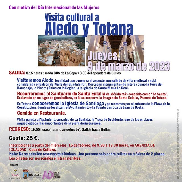 Viaje cultural a Aledo y Totana en conmemoración del Día Internacional de las Mujeres