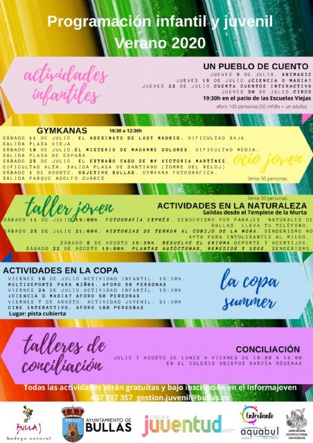 El Ayuntamiento publica la programación de actividades para este verano