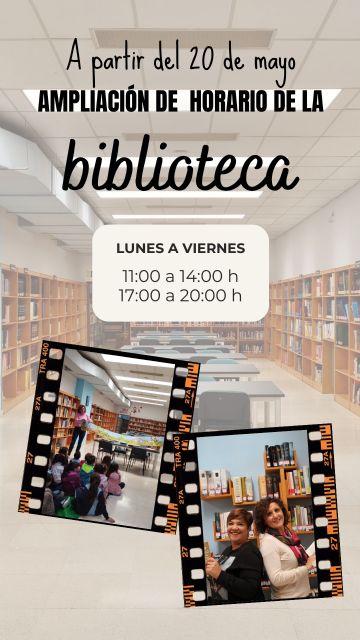 La Biblioteca Municipal amplia su horario de apertura