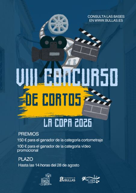 El Ayuntamiento de Bullas convoca el VIII Concurso de Cortometrajes y Vídeos Promocionales de La Copa 2026