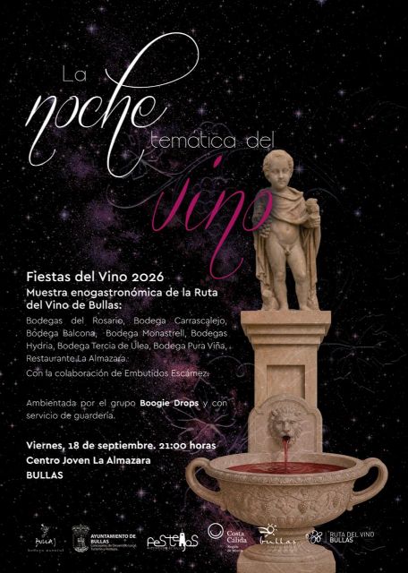 La Noche Temática del Vino marida este viernes la gastronomía local con los vinos de la Ruta del Vino de Bullas