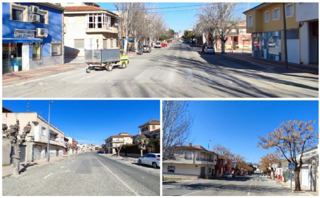 Obras de acondicionamiento y mejora en Avda. Luis de los Reyes de Bullas y la Calle Comunidad Autónoma de Murcia en La Copa