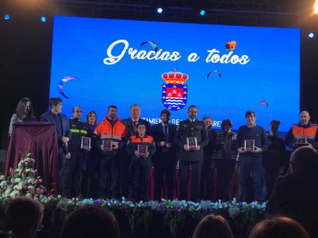 Protección Civil de Bullas participa en el acto de reconocimiento a las distintas Fuerzas de Seguridad por las inundaciones de Los Alcázares