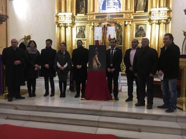 La imagen del ´Cristo amarrao a la columna´ en el cartel de la Semana Santa 2018 de Bullas