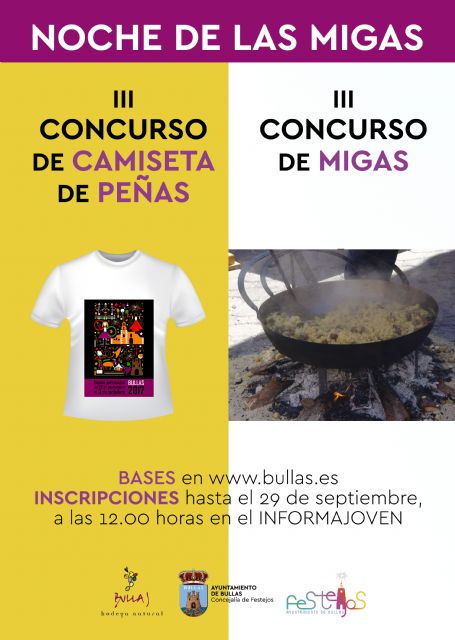 'La Noche de las migas' trae por tercer año los concursos de mejor camiseta de peñas y mejor sartenada de migas