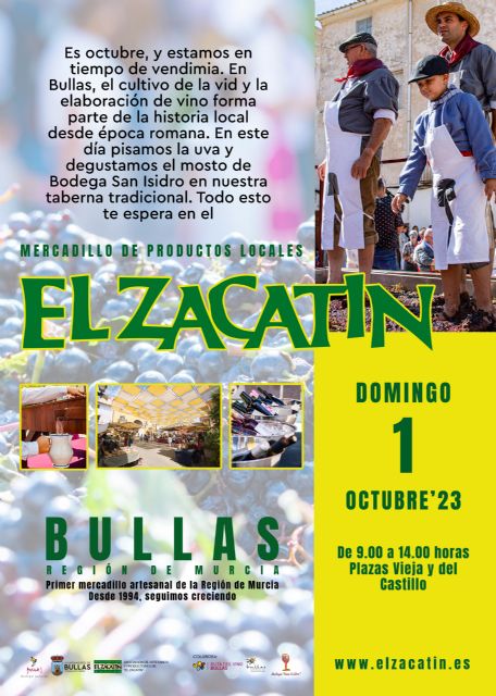 'El Zacatín' de octubre inmerso en las Fiestas Patronales dedica su actividad a la vendimia