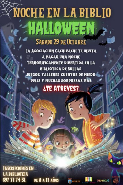 La Biblioteca de Bullas celebra Halloween con una noche terroríficamente divertida