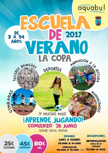 La Escuela de Verano comienza el 26 de junio con Aquabul