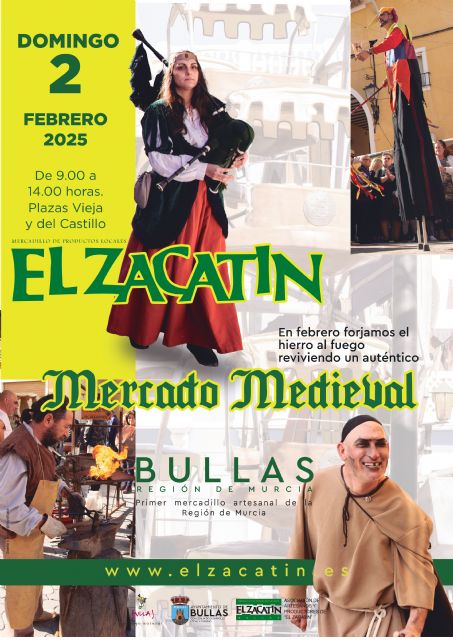 'El Zacatín' de febrero se trasforma en mercado medieval con recreaciones históricas, espectáculos y talleres