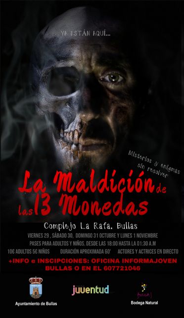 Bullas celebra Halloween con la actividad 'La maldición de las 13 monedas'