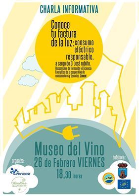 Conoce la factura de la luz en detalle en la charla informativa que organiza 'Bullas con Futuro' en el Museo del Vino