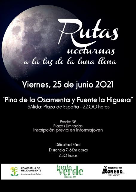 Este viernes comienzan las 'Rutas nocturnas a la luz de la luna llena'