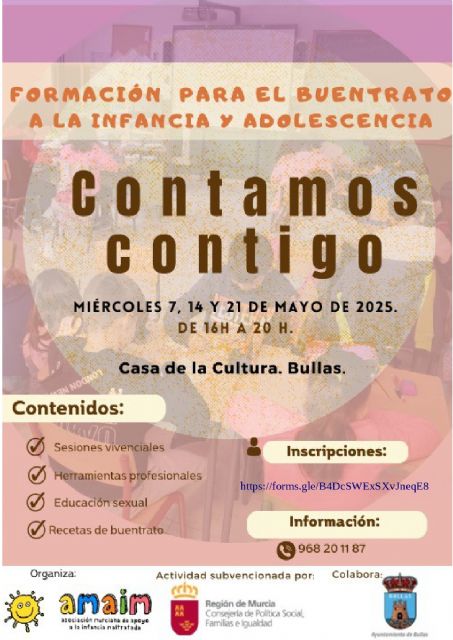 Formación para el Buen Trato a la Infancia y la Adolescencia en Bullas