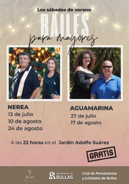 Sábados de baile para personas mayores en el jardín municipal