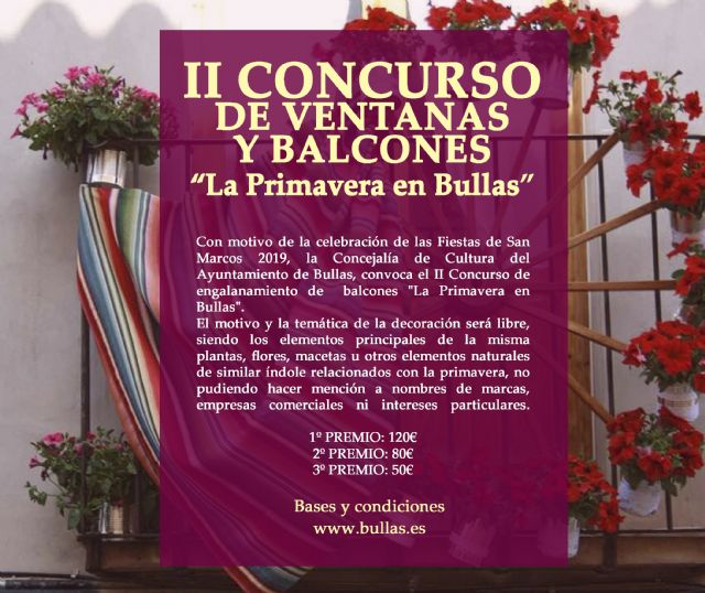 II Concurso de engalanamiento de balcones 'La primavera en Bullas'