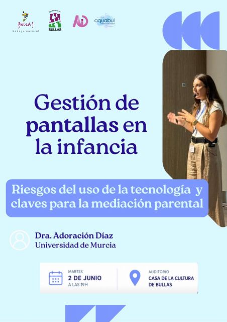 Bullas acoge una charla sobre el uso de pantallas en la infancia y la mediación parental