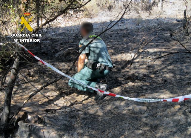La Guardia Civil investiga a un vecino de Bullas por ocasionar un incendio forestal por negligencia