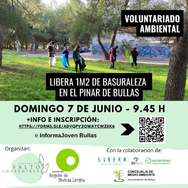 Bullas celebrará una jornada de voluntariado ambiental para combatir la 'basuraleza' en el Pinar