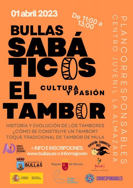 El tambor será la temática del próximo 'Sábado Sabático'