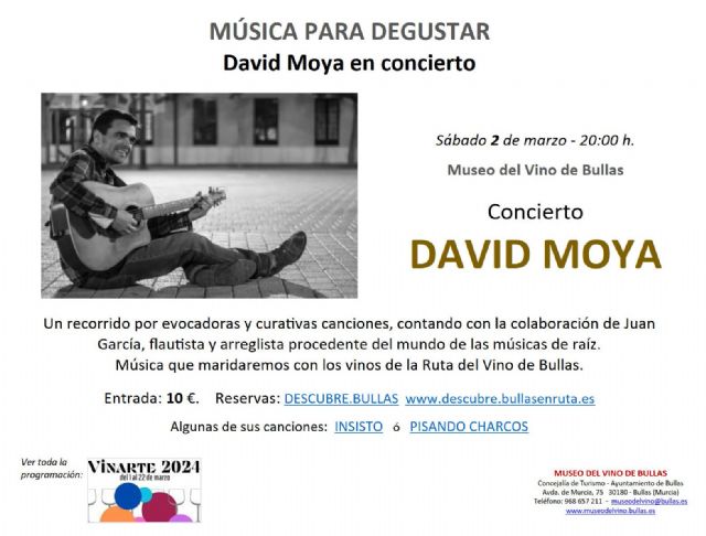 David Moya abre el ciclo de 'Música para degustar'