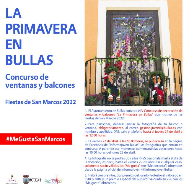 V Concurso de ventanas y balcones ´La primavera en Bullas´