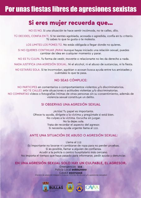 Campaña 'Por unas fiestas libres de agresiones sexistas'