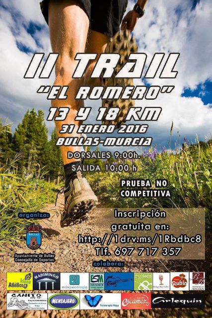 La II Trail 'El Romero' se corre el domingo 31 de enero