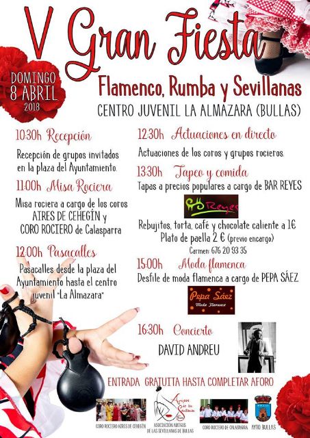 El domingo se celebra en Bullas la V Gran Fiesta del flamenco, rumba y sevillanas
