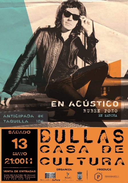Rubén Pozo actúa el sábado 13 de mayo en Bullas