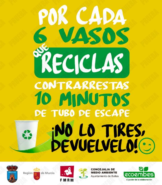 El Ayuntamiento de Bullas promueve el reciclaje en estas Fiestas Patronales