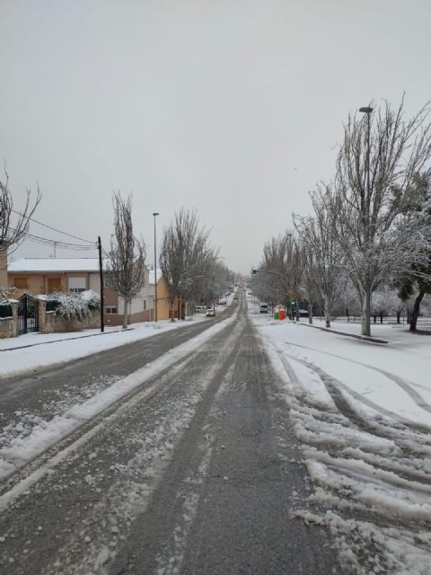 El temporal 'Filomena' regala dos días de nieve en Bullas
