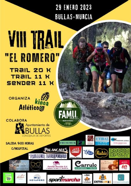El próximo domingo 29 de enero se disputa la VIII Trail El Romero