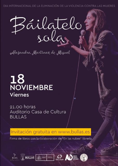 Alejandra Martínez de Miguel actuará este viernes en Bullas