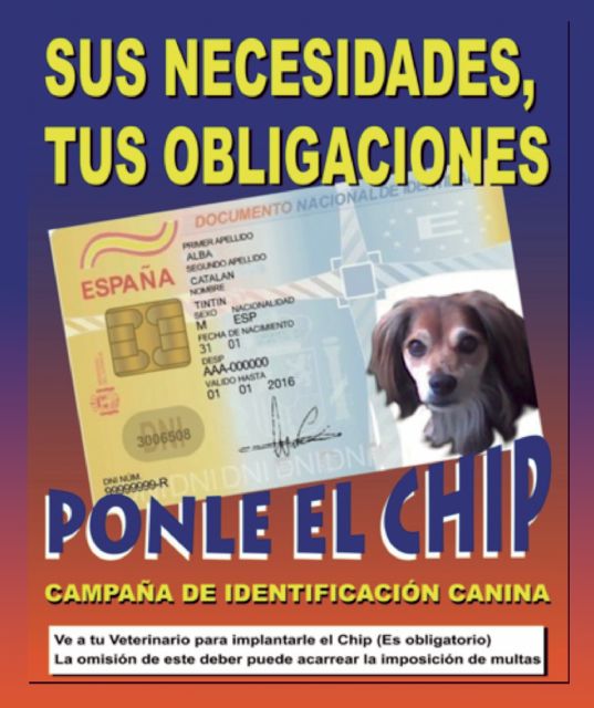 El Ayuntamiento promueve una campaña informativa para inscribir a tu perro en un censo municipal e implantarle un microchip