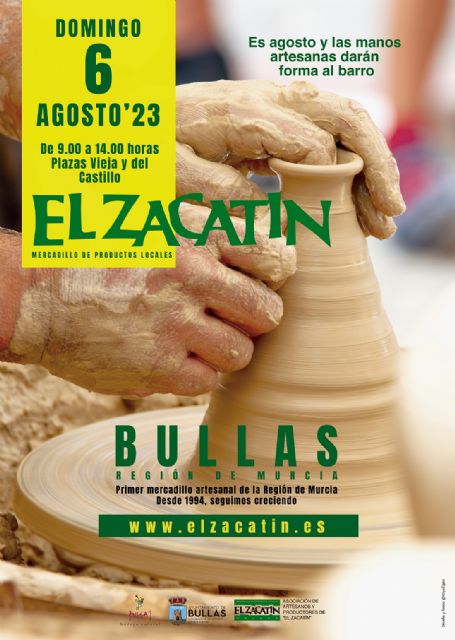 El mercadillo el Zacatín de Bullas dedica su actividad central en agosto a la cerámica